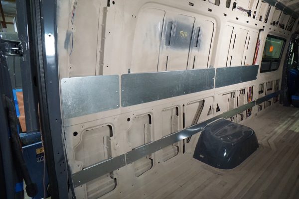 07+ Sprinter Van 170 EXT - 36" - 38" High Panel Bed Wall Brace Kit