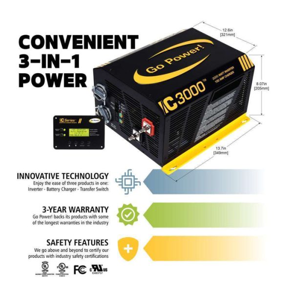 Go Power 3000W IC Series Inverter Charger - Image 6