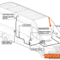 2022-2024 Mercedes Sprinter Conversion Camper Van Automatic Electric Sliding Door Step Running Board 12" Wide