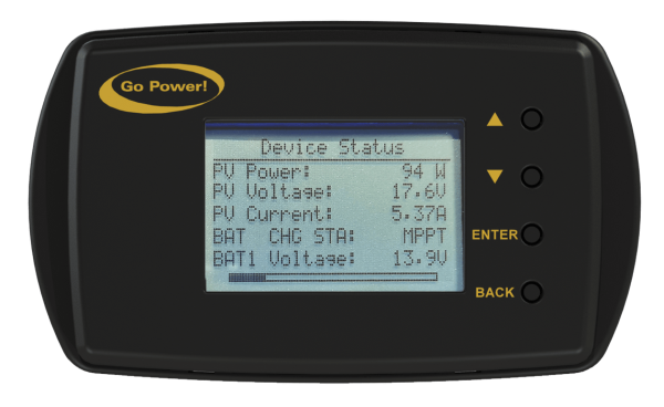Go Power Bluetooth-Enabled MPPT Remote