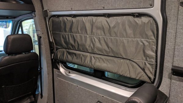 2007 + Sprinter Van Fabric - Sliding Door Magnetic Window Shade w/Top Fasteners