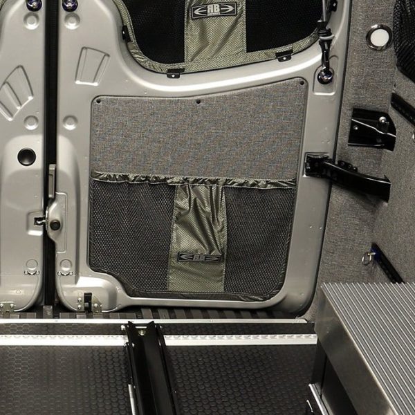 2007-2018 / Sprinter Van Rear Door Lower Stuff Bag Kit - w/Graphite Upholstered Panels